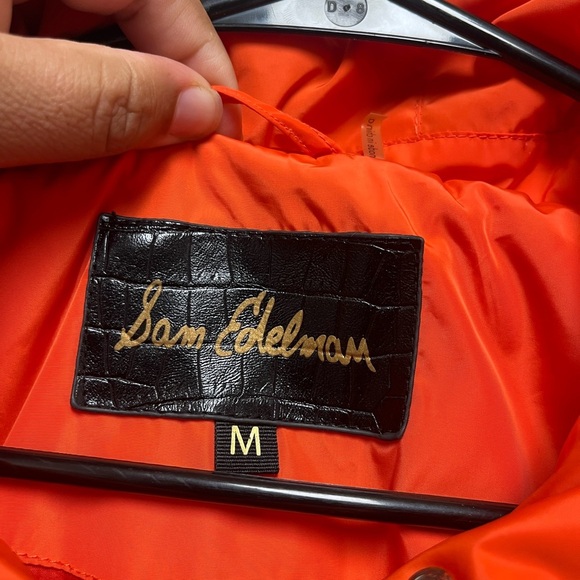 Sam Edelman Orange Utility Jacket with Hood - Picture 3 of 12